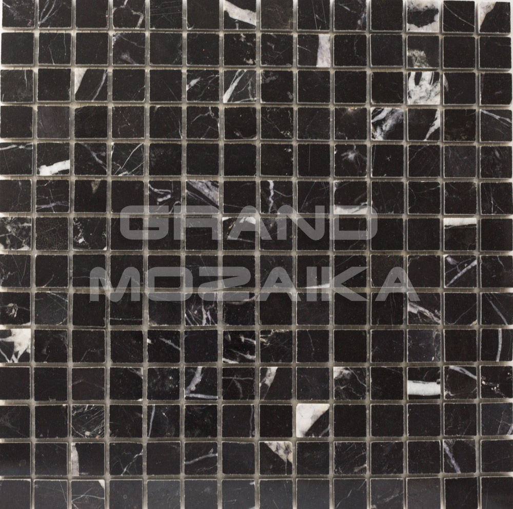Мозаика АМ-8П (Nero Marquina) серия Marble