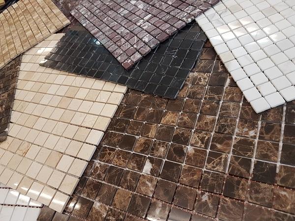 Мозаика АМ-9П (Botticino) тонкая серия Marble Slim