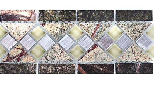 Бордюр мозаичный Forest Green-L3 серия Бордюры Elegant