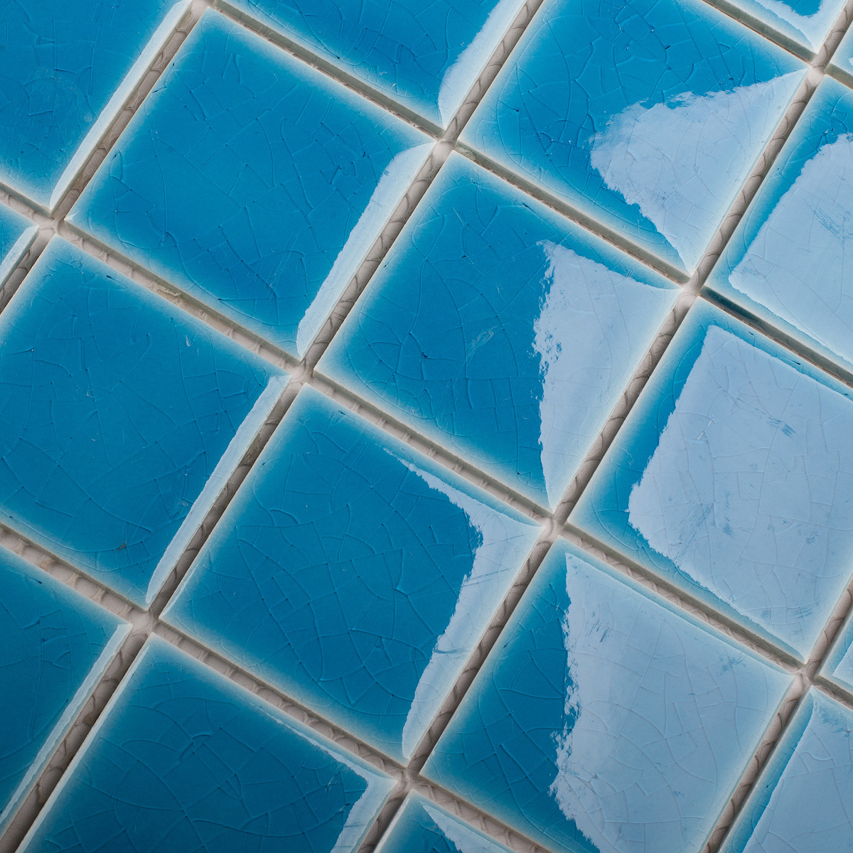 Мозаика Crackle Light Blue Glossy 48x48 (LWWB80082) серия Homework
