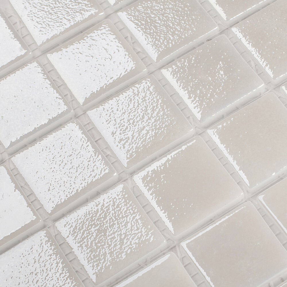 Мозаика 563 White 38x38 сетка серия Shell Glass