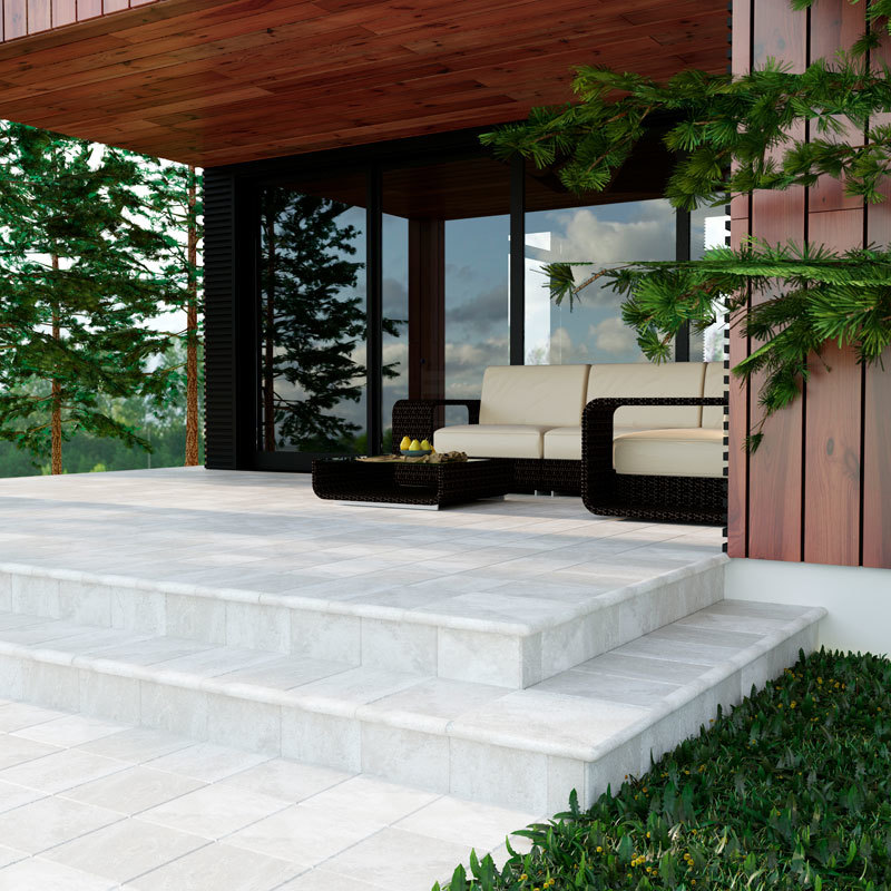 Ступени CARTABON MANHATTAN WHITE Ступень угловая 33,5х33,5х4 серия Manhattan White