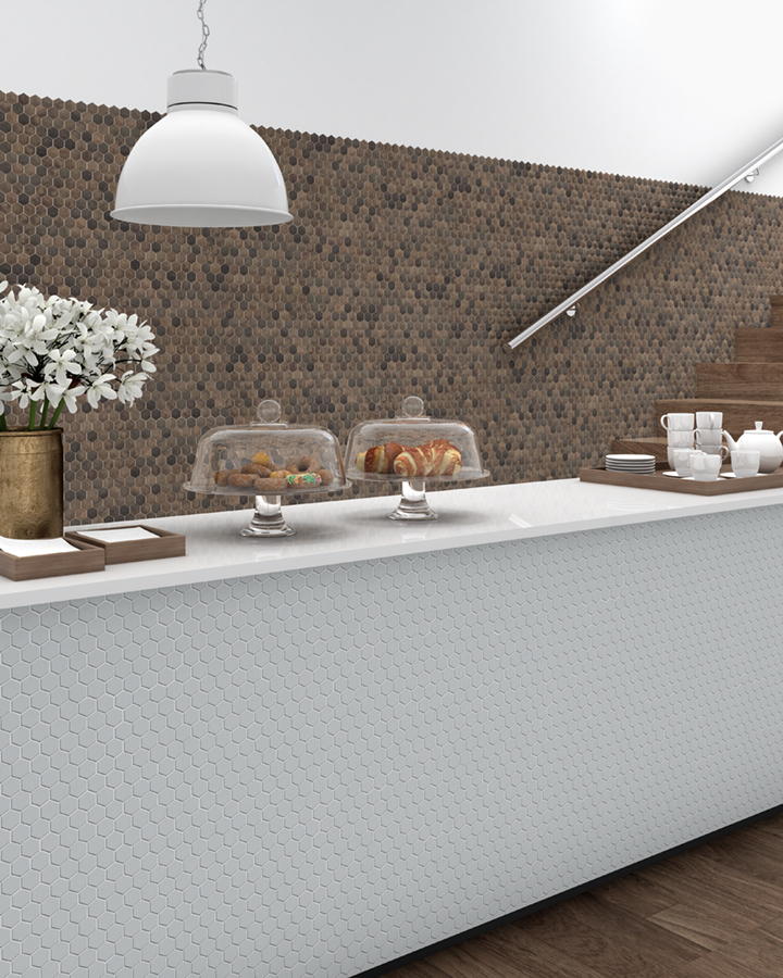 Мозаика Hex Woods № 4701 серия Wood Glass