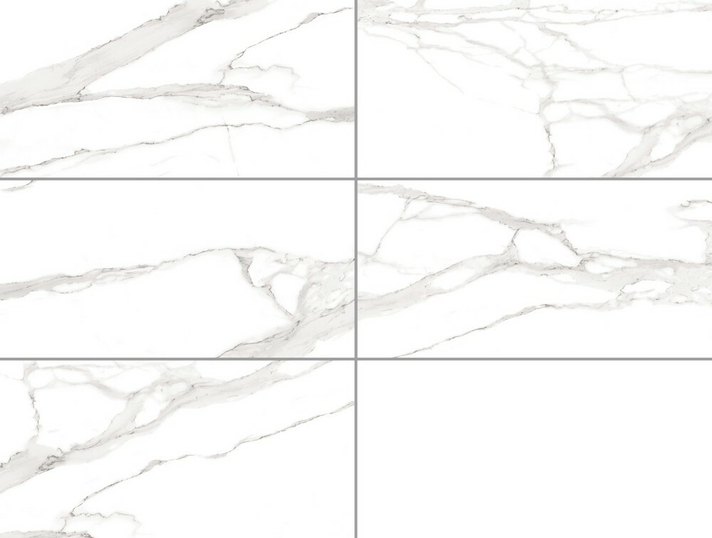 Плитка Jewell White 60x120 7мм Polished серия Modern