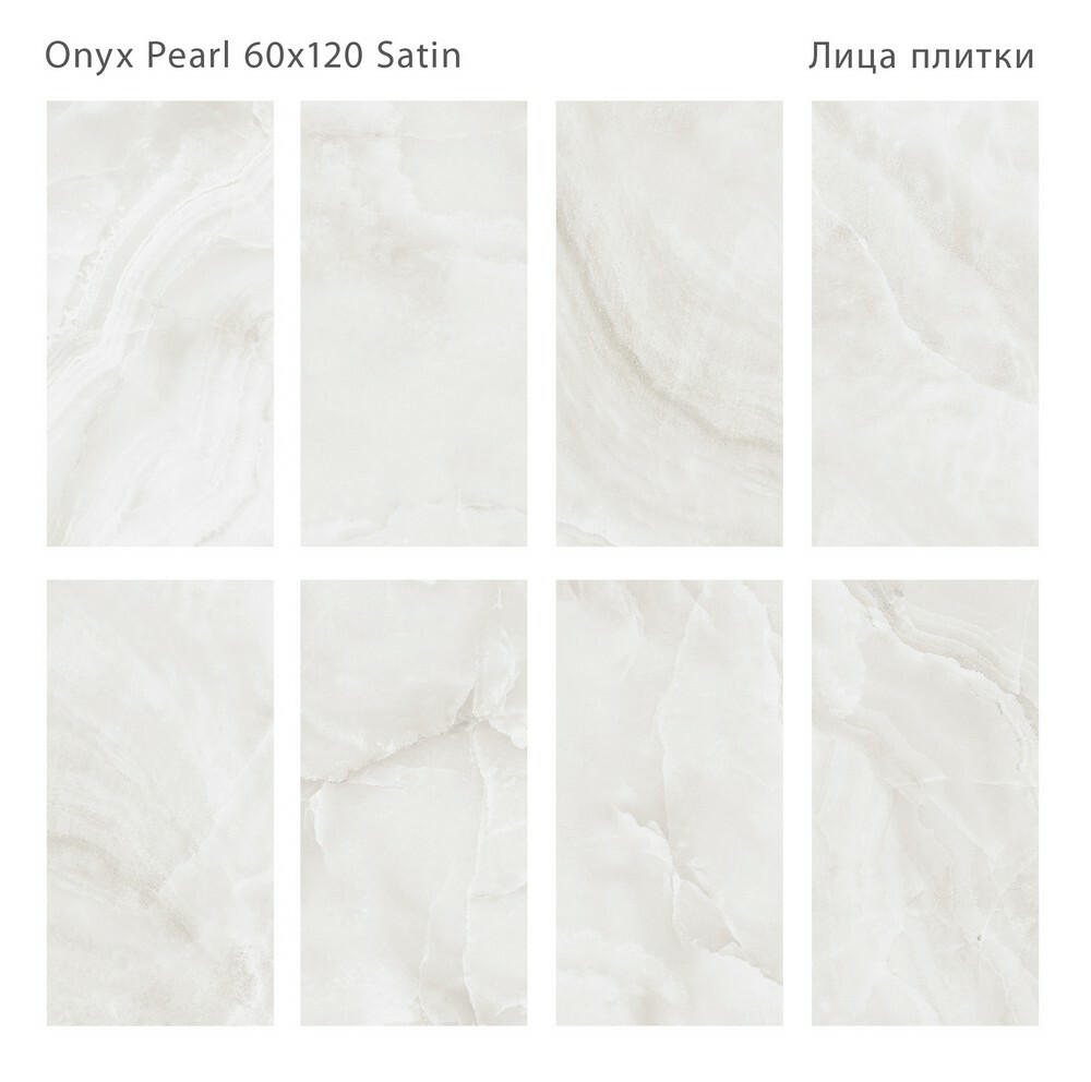Плитка Onyx Pearl Satin 60x120 серия Luna Rossa