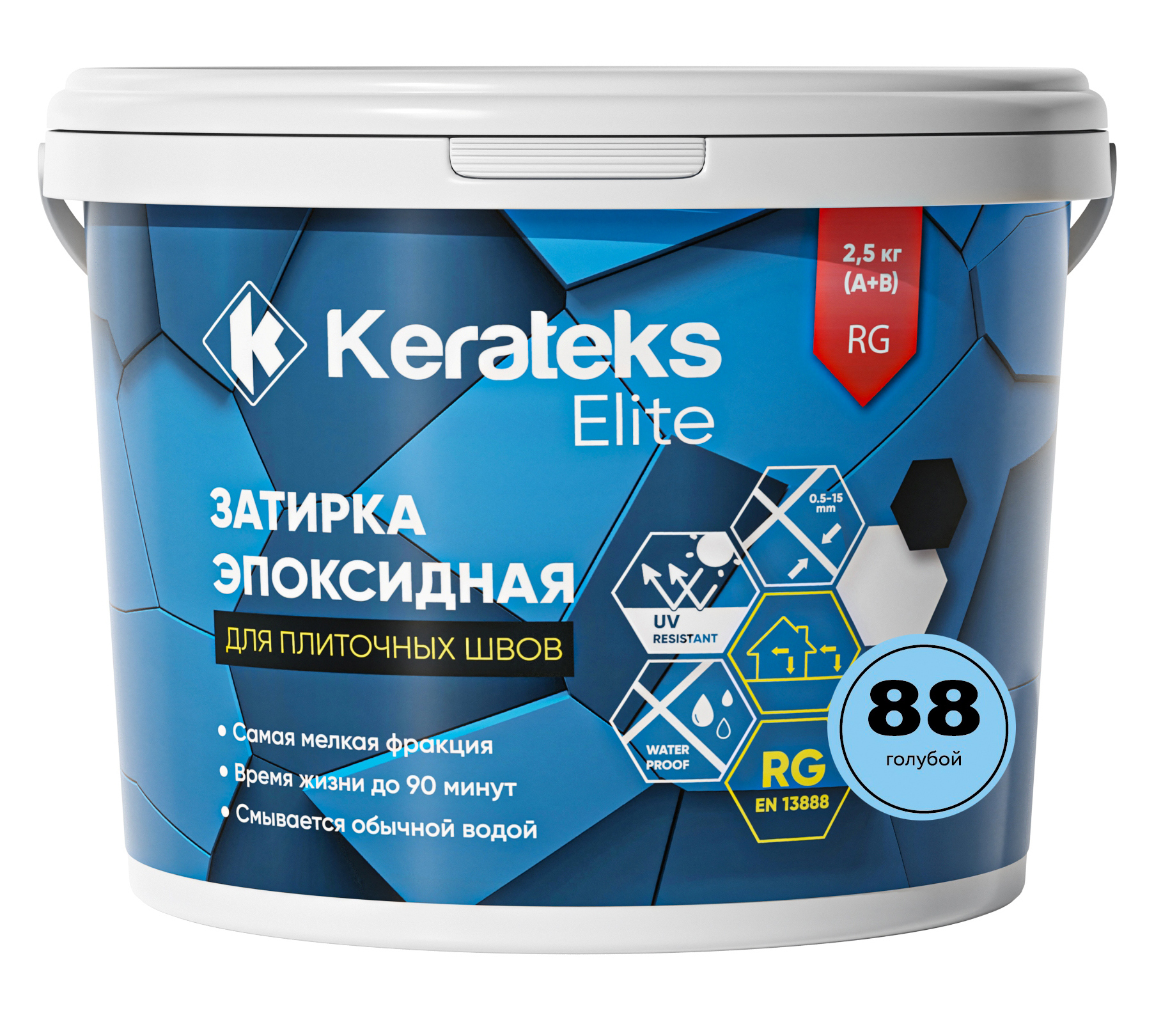 Затирка 88 Голубой, 2.5 кг серия Kerateks Elite