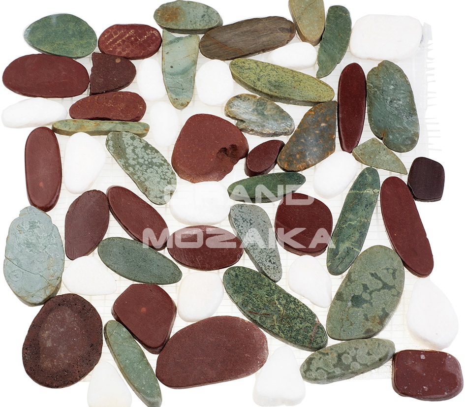 Мозаика 052252 MS00-8A BCP МРАМОР бел/красн/зелёный серия Nature