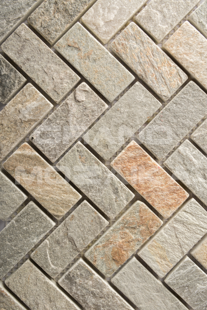 Мозаика 052392 MS0516 ГРАНИТ кирпич-ёлочка серый серия Nature