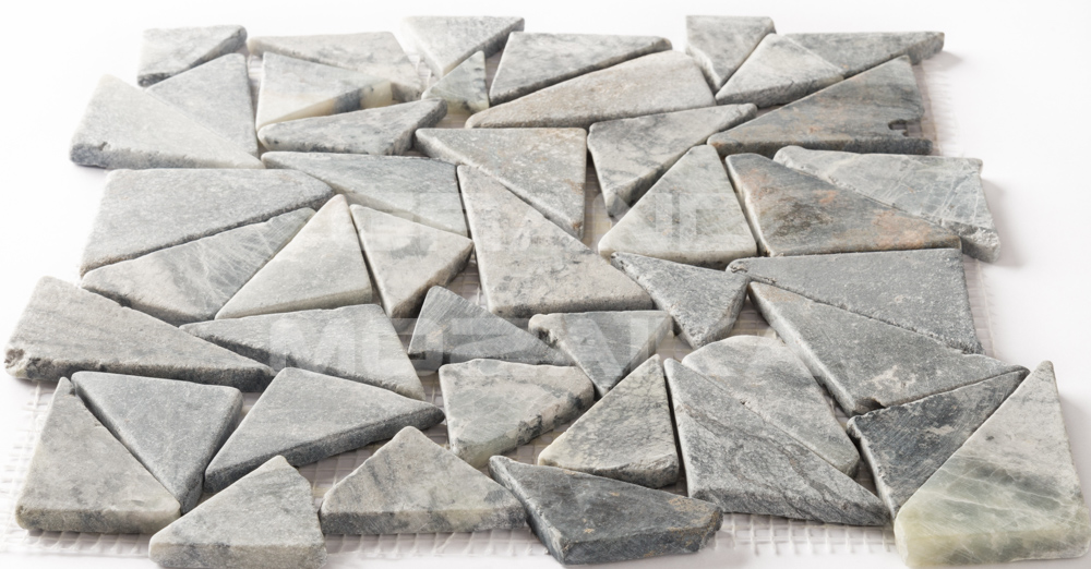 Мозаика 052378 MS-TRI МРАМОР серый треугольный серия Nature