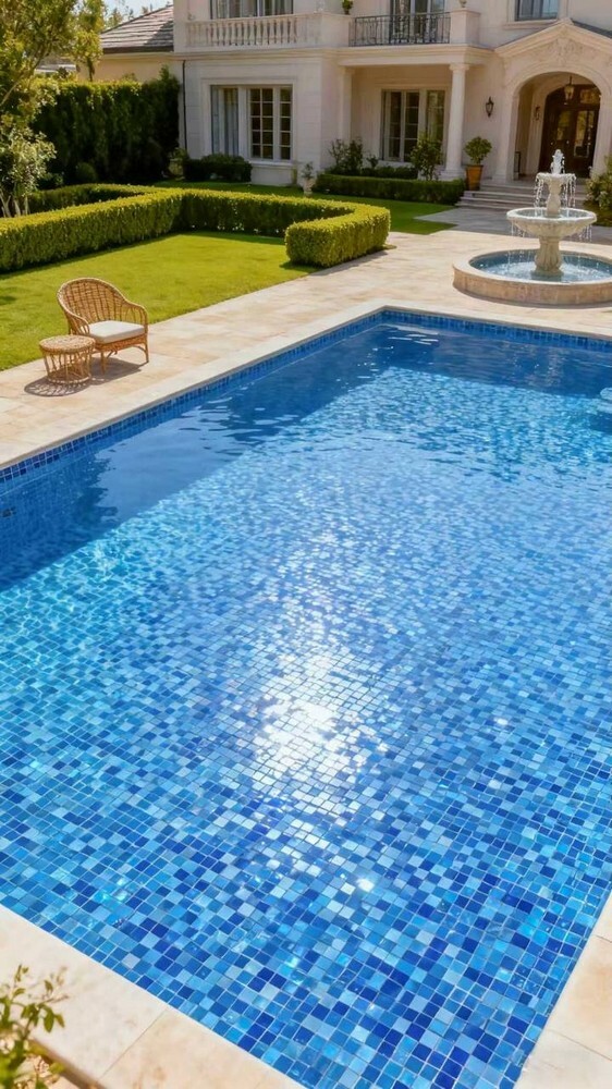 Мозаика Alaska dark blue серия Crystal Bona