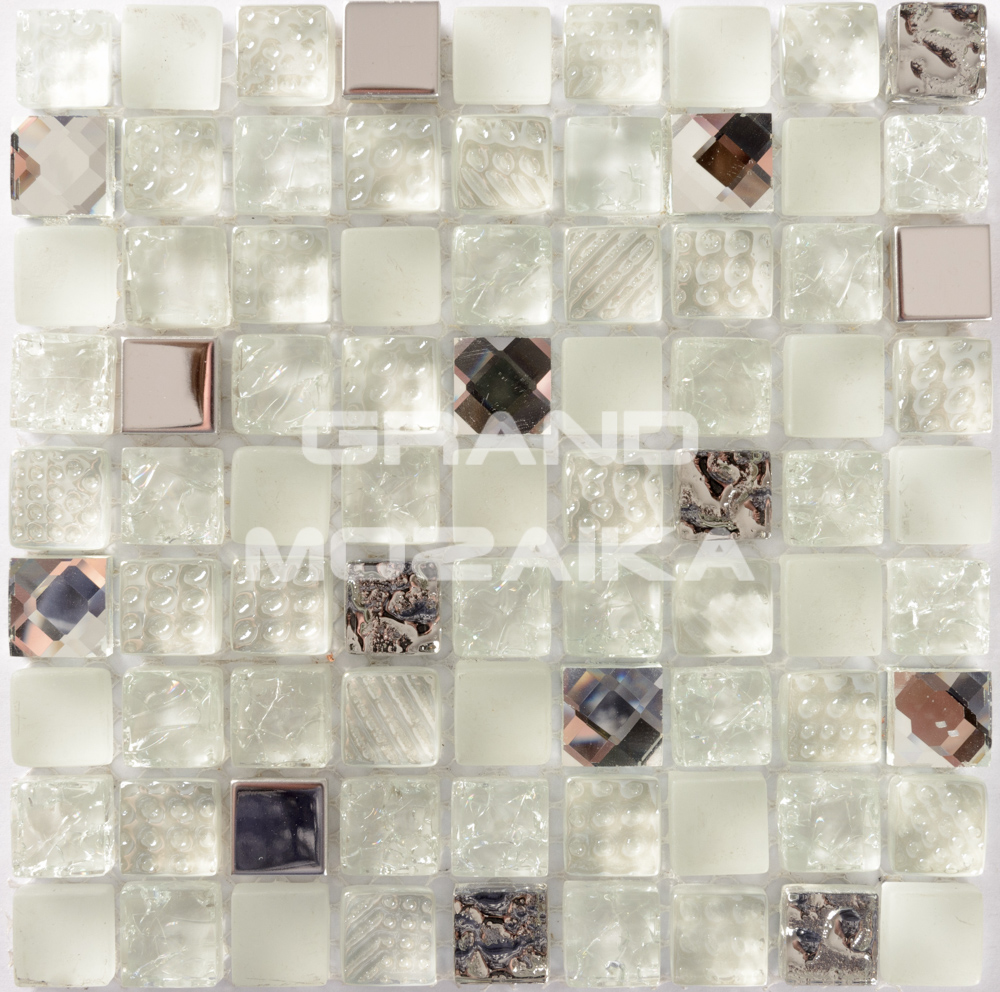 Мозаика Crystal white серия Glass