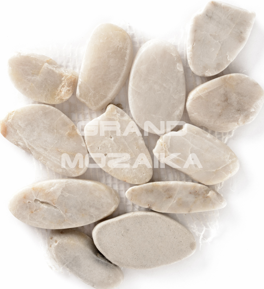 Мозаика Flat White jack серия Sea Pebble