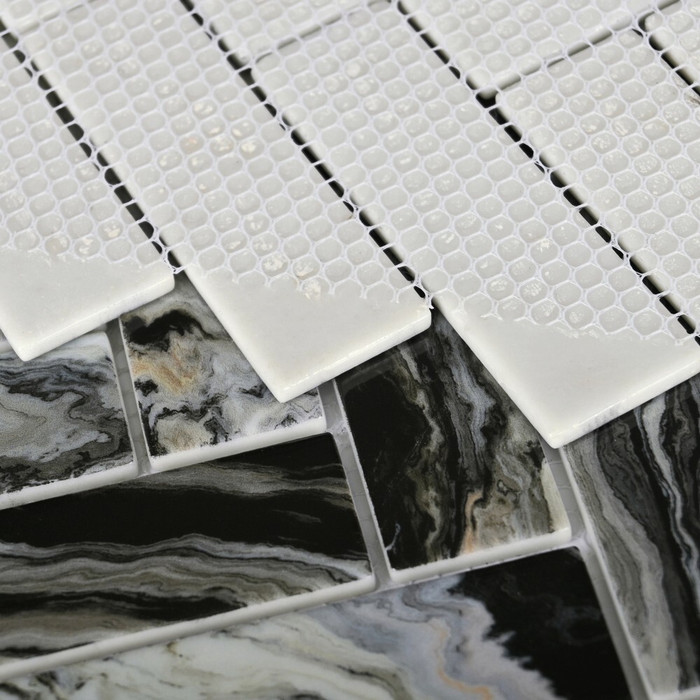 Мозаика Hadar Black серия Misti Glass