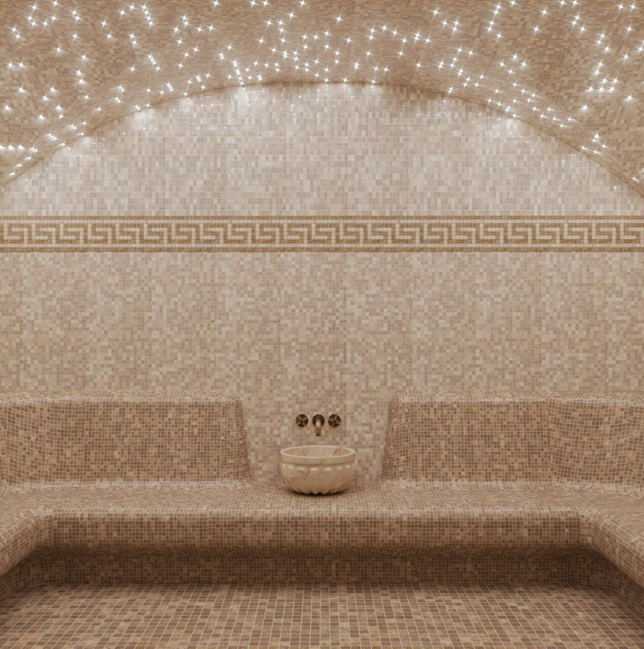 Мозаика Emperador Light Pol. 15X15x4 серия Orro Stone