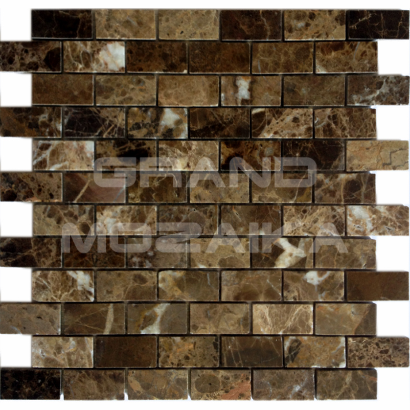 Мозаика Emperador Dark POL 23x48x7 серия Pietrine