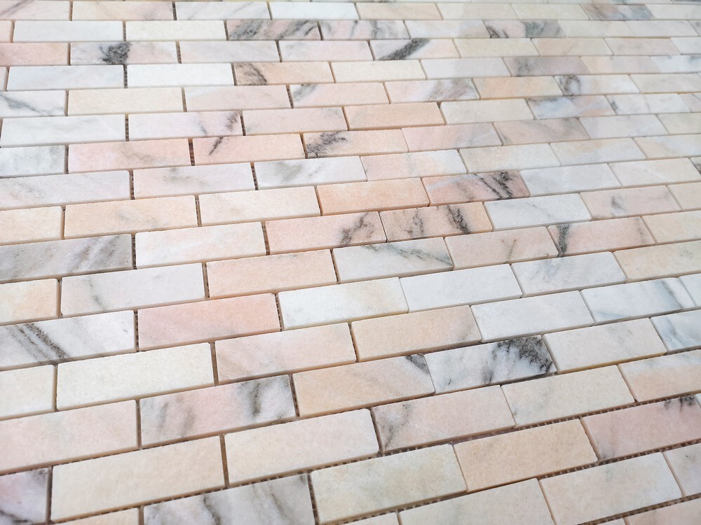 Мозаика Rosa Salmone POL 23x73x7 серия Pietrine