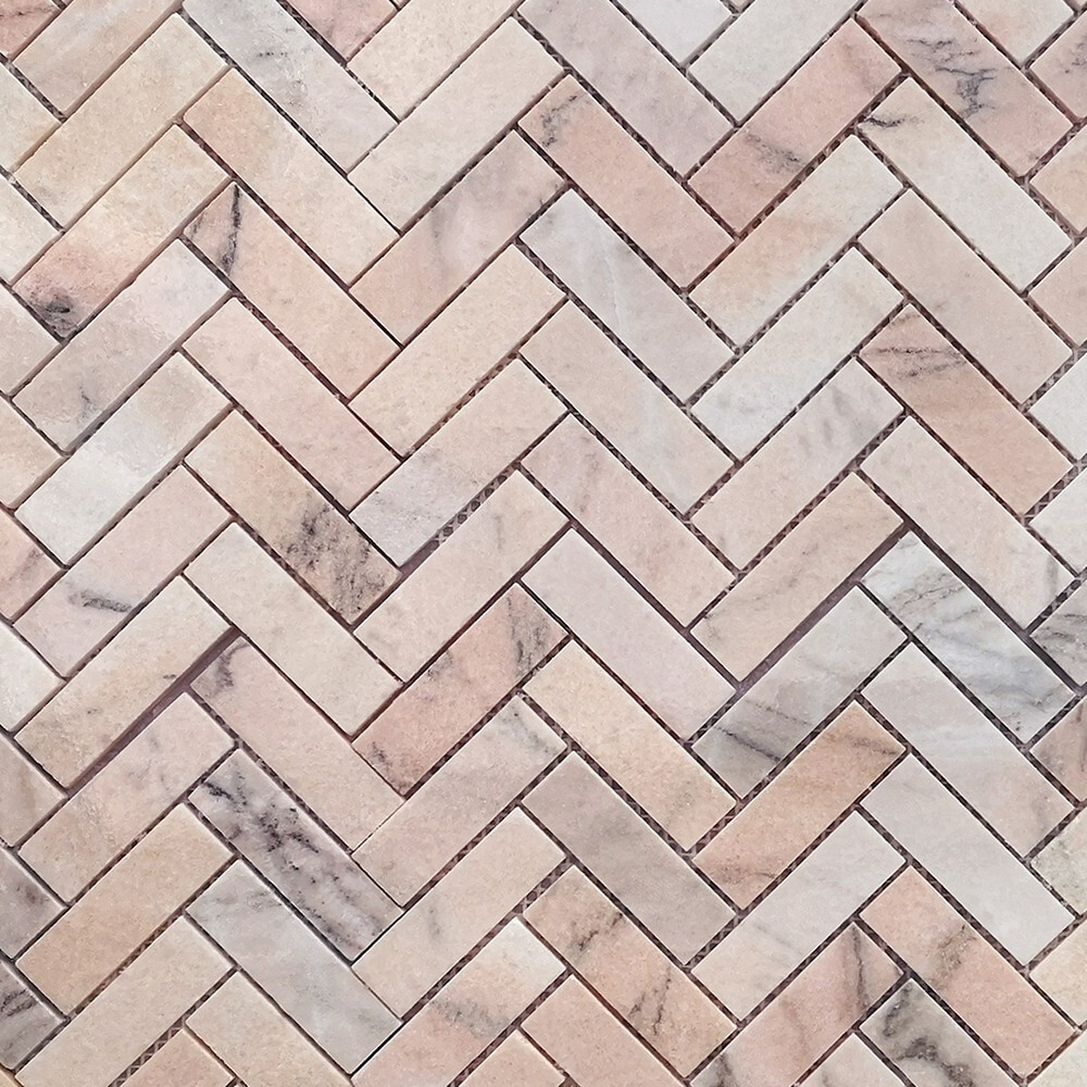 Мозаика Rosa Salmone POL fish 23x73x7 серия Pietrine