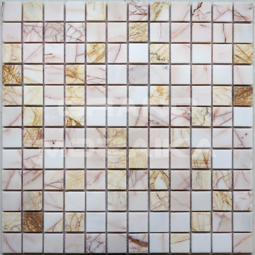 Мозаика Ragno rosso POL 23x23x7 серия Pietrine