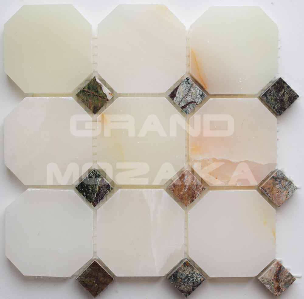 Мозаика Verde Onix + Rain Forest Green серия Octagon Pattern