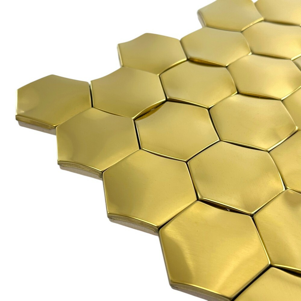 Мозаика HEXAGON WEB GOLD серия Mosaic Stainless Steel