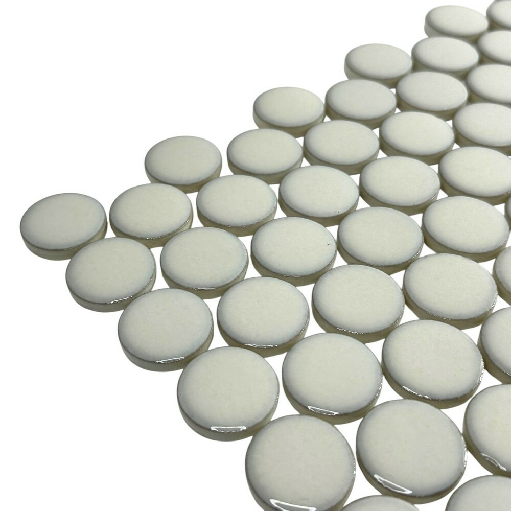 Мозаика ROUND WHITE серия Glass-M