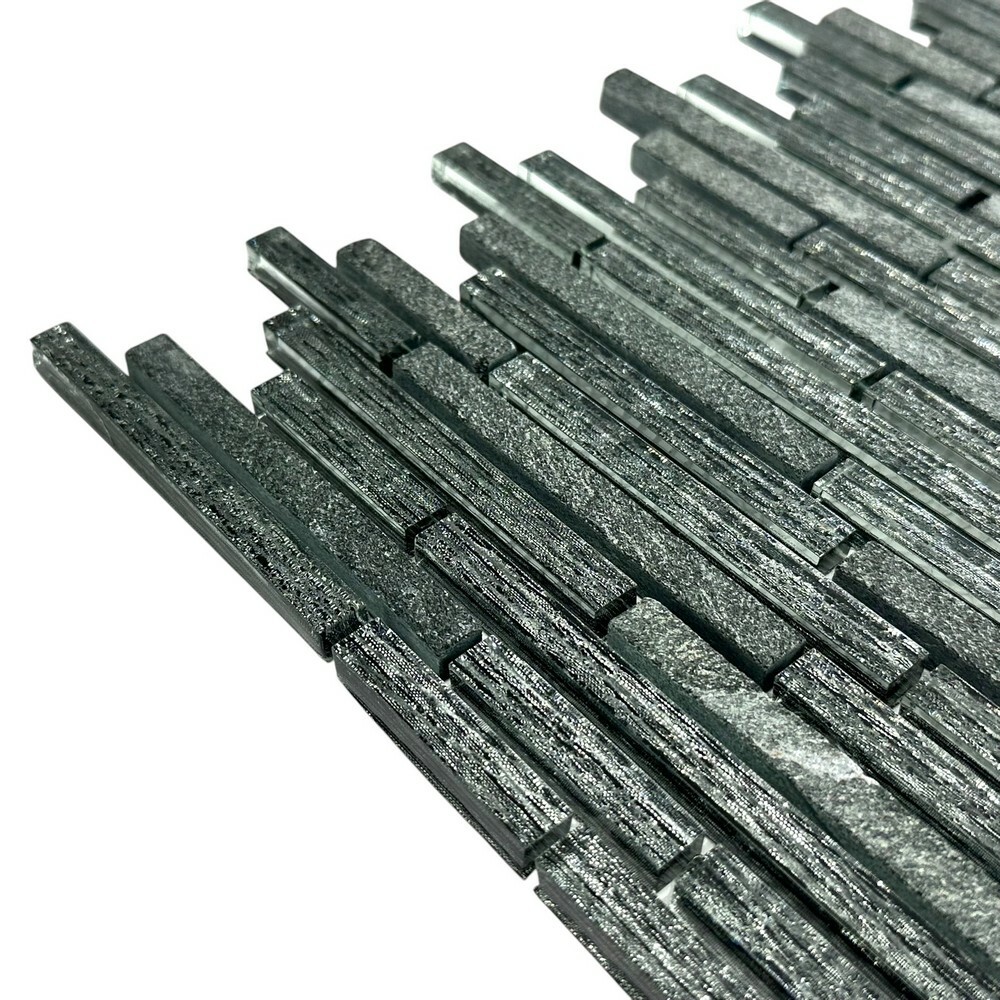 Мозаика STRIPES DARK GREY серия Glass-M